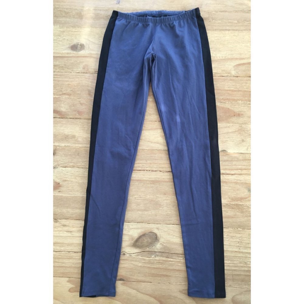 BLUE LIFE Earn Your Stripes Leggings Blue Black Small Supima USA Ultra Low Rise